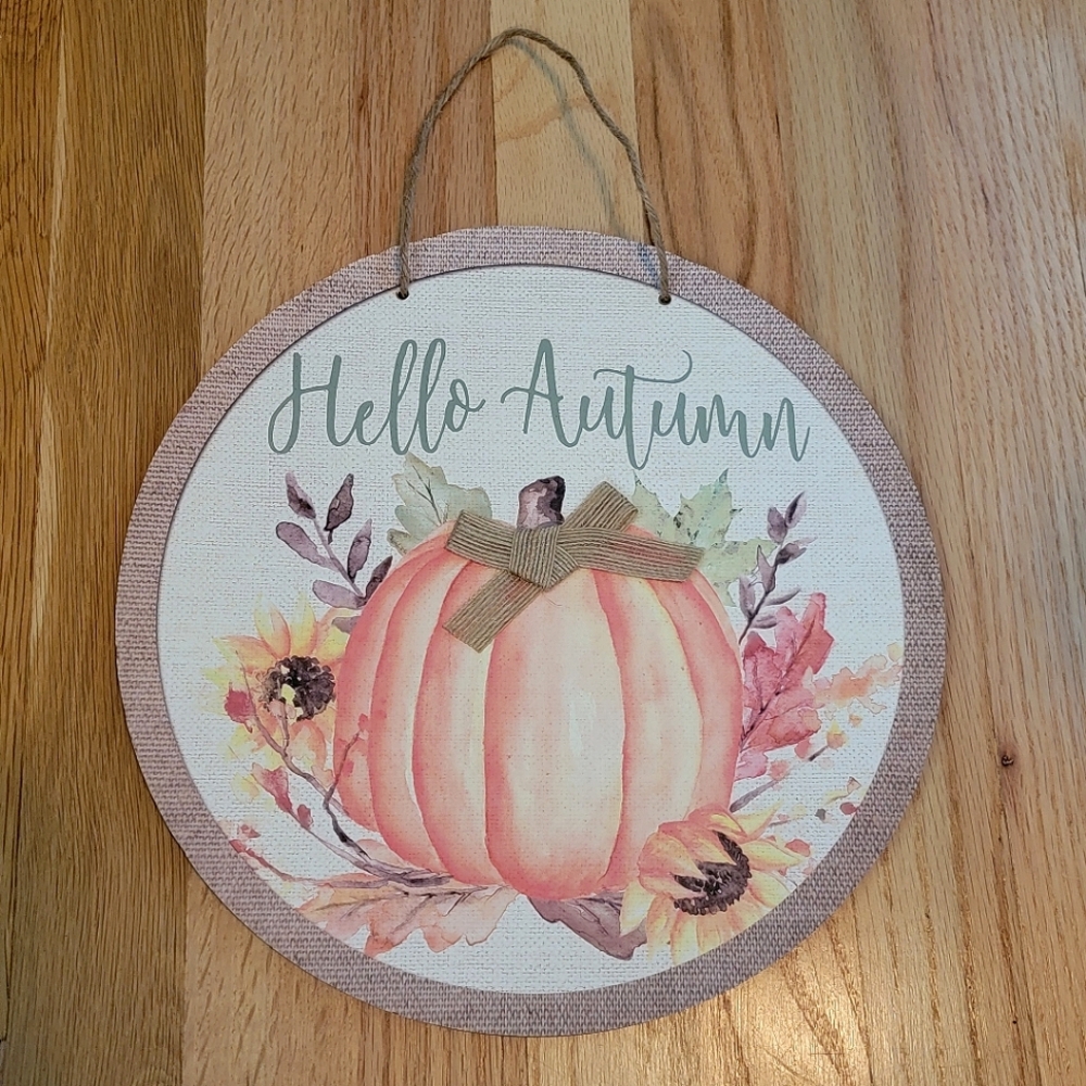 Hello Autumn Wall Hanging Wall Decor Sign For Crafting